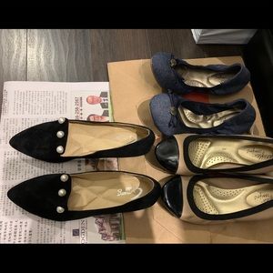 3 pair of flats